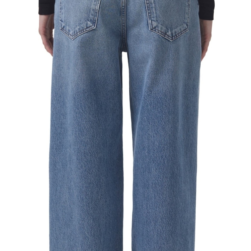 Agolde Washed Blue Wide-Leg Jeans - Picture 3 of 6